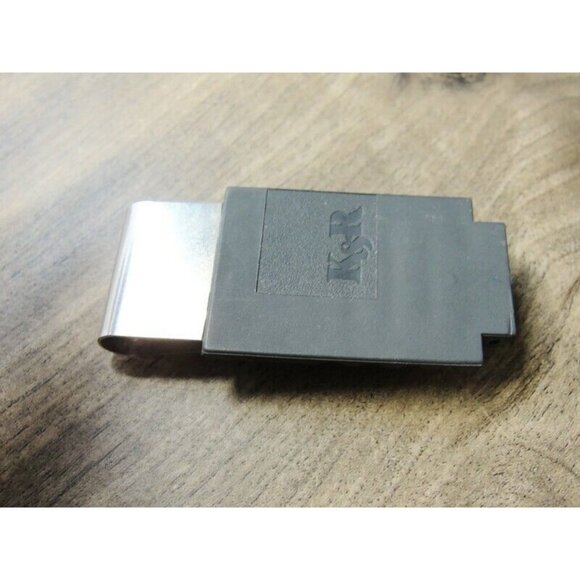 Money Clip Brushed Stainless Steel K&R Logo Rubber Tip Credit Card Cash Holder - Picture 2 of 6